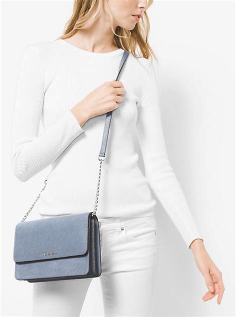 daniela large saffiano leather crossbody bag michael kors|More.